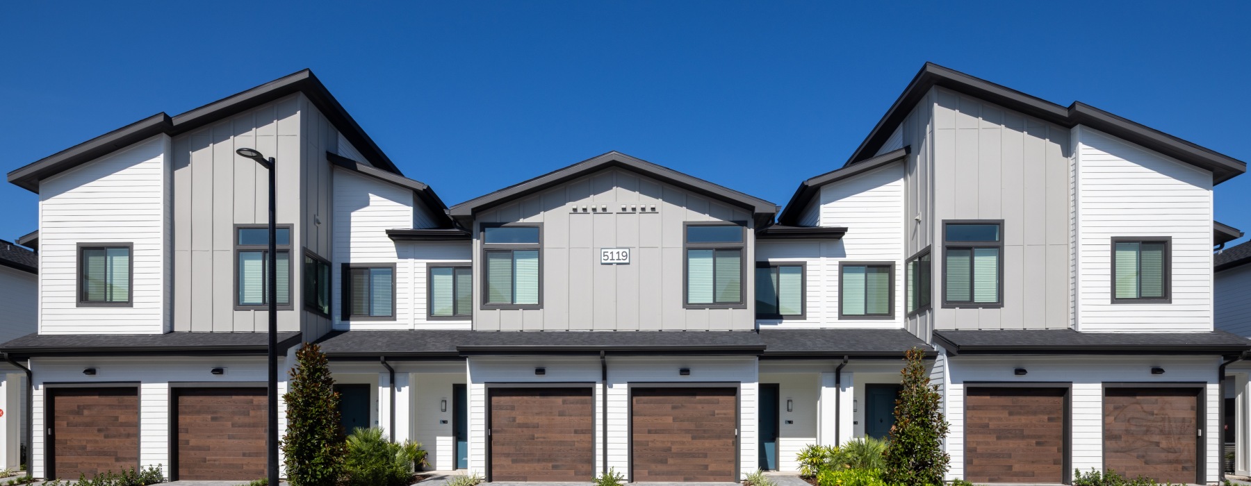 exterior view of townhome units