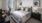 Bedroom with natural lighting and high ceilings